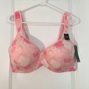 Laura Ashley Floral Pink Comfort Strap Bra Size 40DD